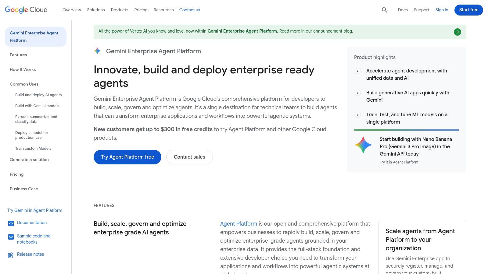 Google Cloud Vertex AI Agent Builder