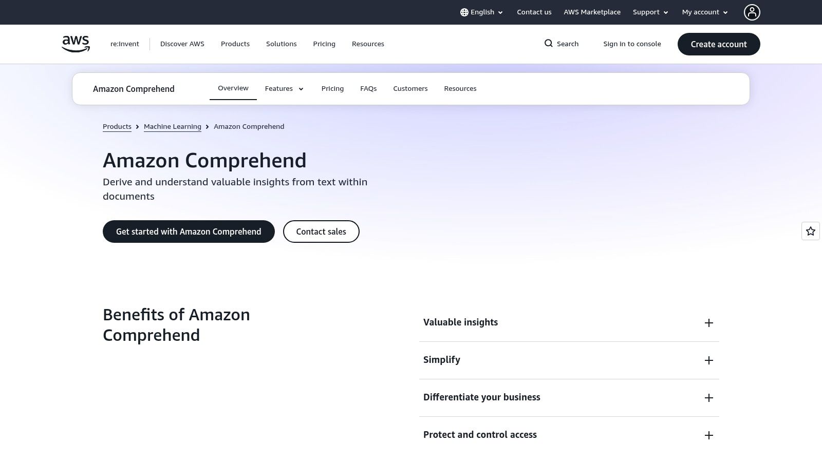 Amazon Comprehend (AWS)